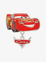 Disney Pixar Cars Lightning McQueen Title Dangling Enamel Pin