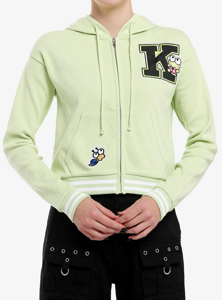 Keroppi Patches Girls Ribbed Hoodie