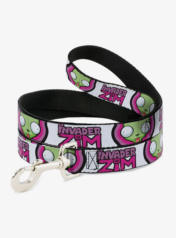 Invader Zim Title Logo and GIR Pose Close Up Dog Leash