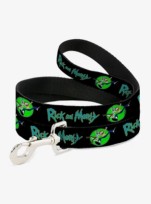 Rick and Morty Title Logo Portal Pose Dog Leash