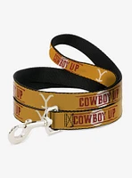 Yellowstone Y Logo Cowboy Up Text Dog Leash