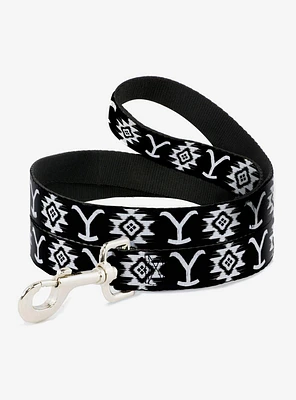Yellowstone Dutton Ranch and Native American Icons Dog Leash