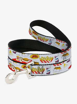 Beavis and Butt-Head Burger World Icons Collage Dog Leash