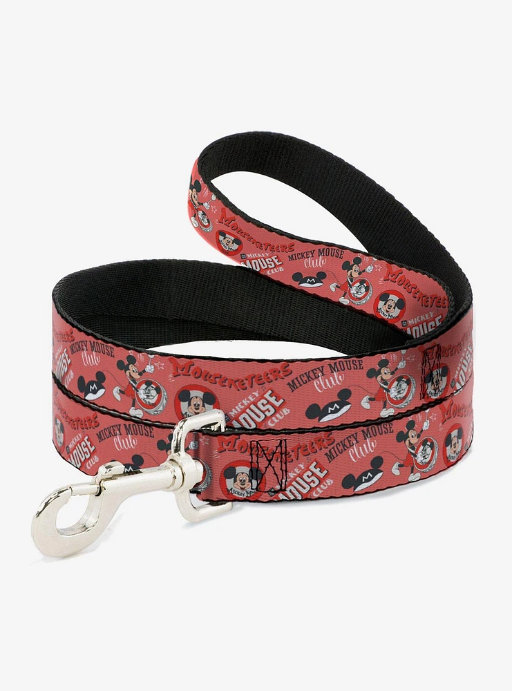 Disney 100 Mickey Mouse Club Collage Dog Leash