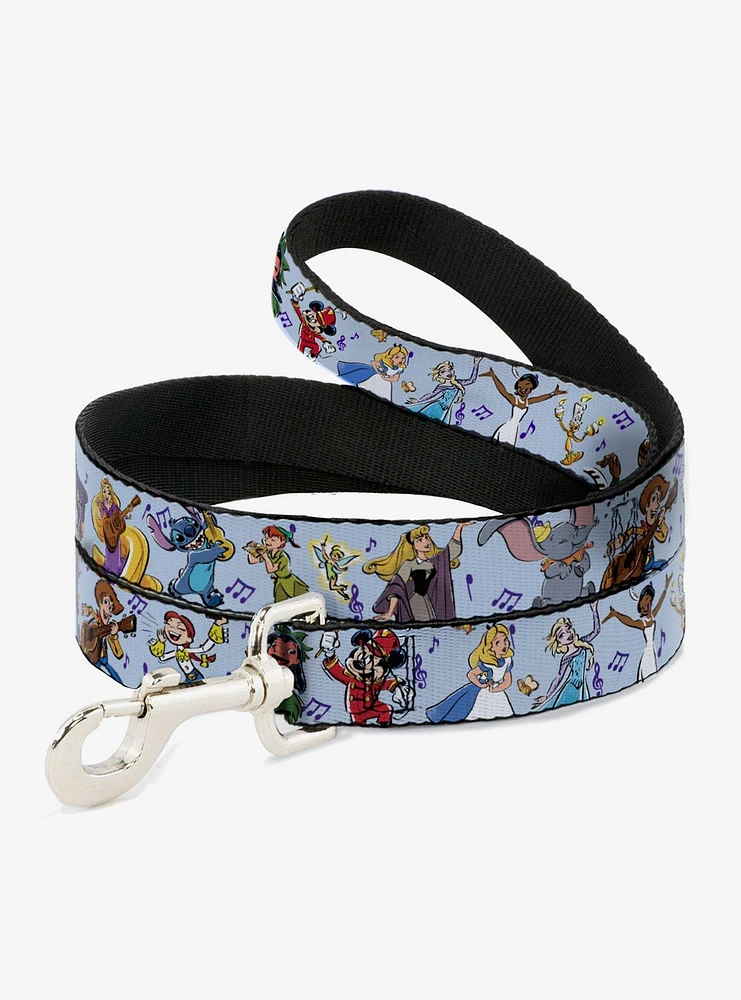 Disney 100 Musical Wonder Characters and Music Notes Dog Leash