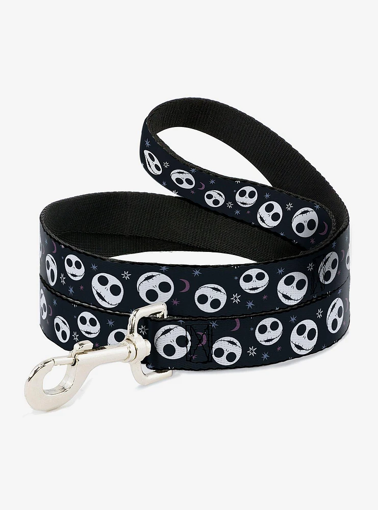 Disney Nightmare Before Christmas Smiling Jack Moon Stars Dog Leash