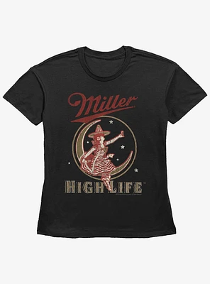 Miller High Life Moon Logo Womens Straight Fit T-Shirt