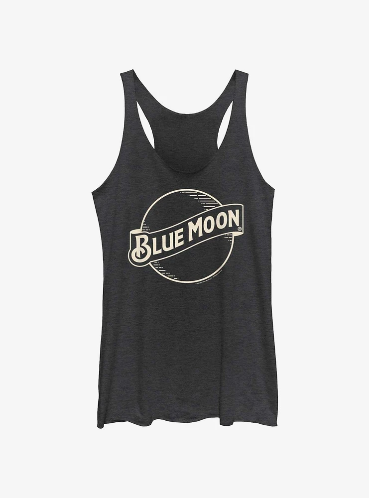 Blue Moon Outline Classic Logo Womens Tank Top