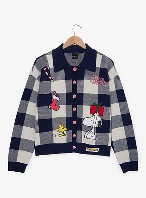 Peanuts Snoopy & Woodstock Holiday Women's Cardigan - BoxLunch Exclusive