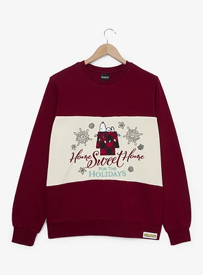 Peanuts Snoopy Snowflakes Women's Plus Panel Crewneck - BoxLunch Exclusive