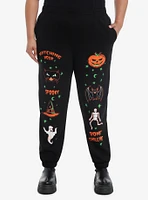 Social Collision Halloween Icons Girls Jogger Sweatpants Plus