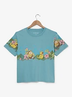 Disney Pixar Up Russell & Dug Hibiscus Flowers Women's Cropped T-Shirt — BoxLunch Exclusive