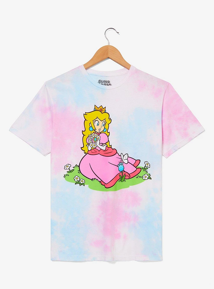 Nintendo Super Mario Bros. Princess Peach Tie-Dye Women's T-Shirt - BoxLunch Exclusive