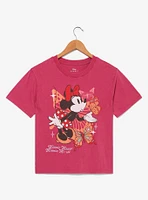 Disney Minnie Mouse Butterflies Cropped T-Shirt - BoxLunch Exclusive