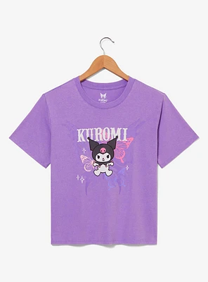 Sanrio Kuromi Butterfly Slightly Cropped T-Shirt - BoxLunch Exclusive