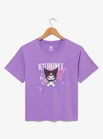 Sanrio Kuromi Butterfly Slightly Cropped T-Shirt - BoxLunch Exclusive