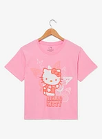 Sanrio Hello Kitty Butterfly Women's Cropped T-Shirt - BoxLunch Exclusive