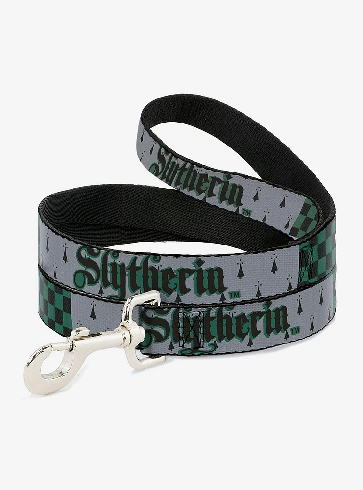 Harry Potter Slytherin Checker Blocks Dog Leash