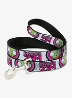 Invader Zim Title Logo and GIR Pose Close Up Dog Leash