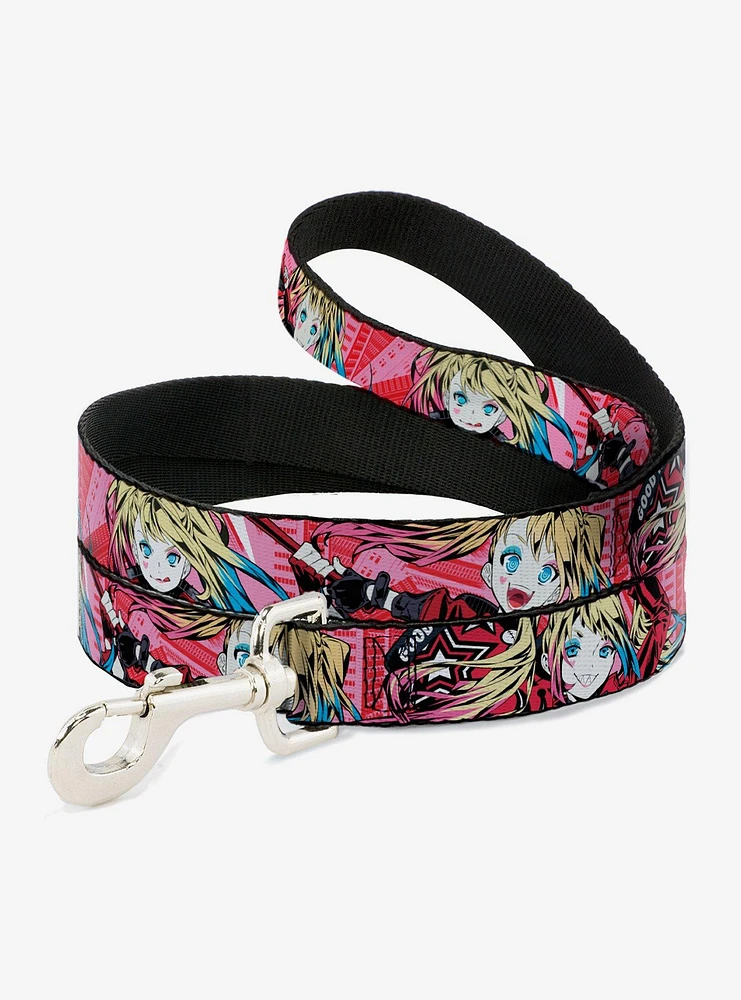 DC Comics Harley Quinn Puddin Poses Anime Graphics Dog Leash