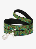 Teenage Mutant Ninja Turtles Faces Stacked Dog Leash