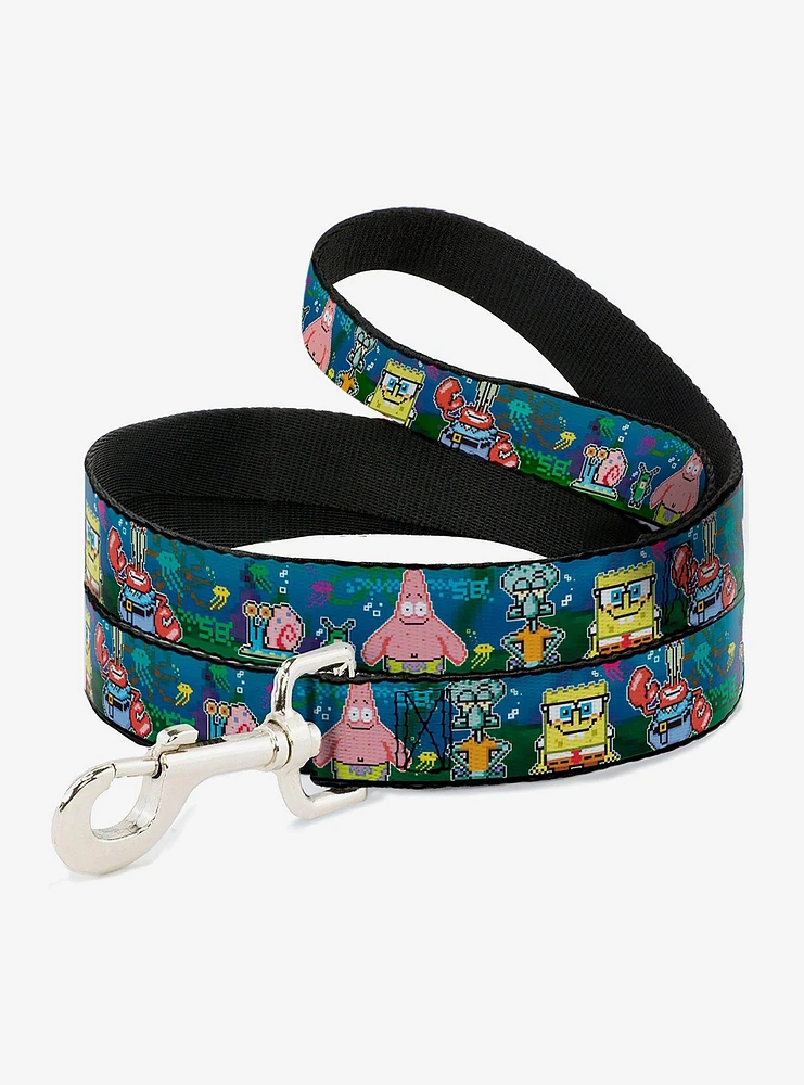 SpongeBob SquarePants Friends 8 Bit Scene Dog Leash