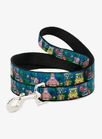 SpongeBob SquarePants Friends 8 Bit Scene Dog Leash