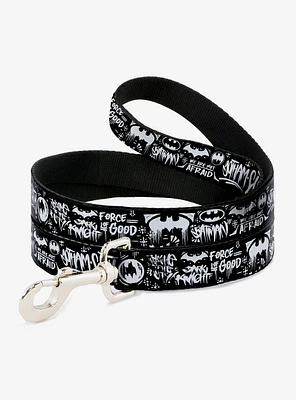 DC Comics Batman Gotham City Graffiti Collage Dog Leash