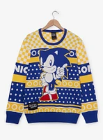 Sonic the Hedgehog Gold Rings Portrait Holiday Sweater — BoxLunch Exclusive