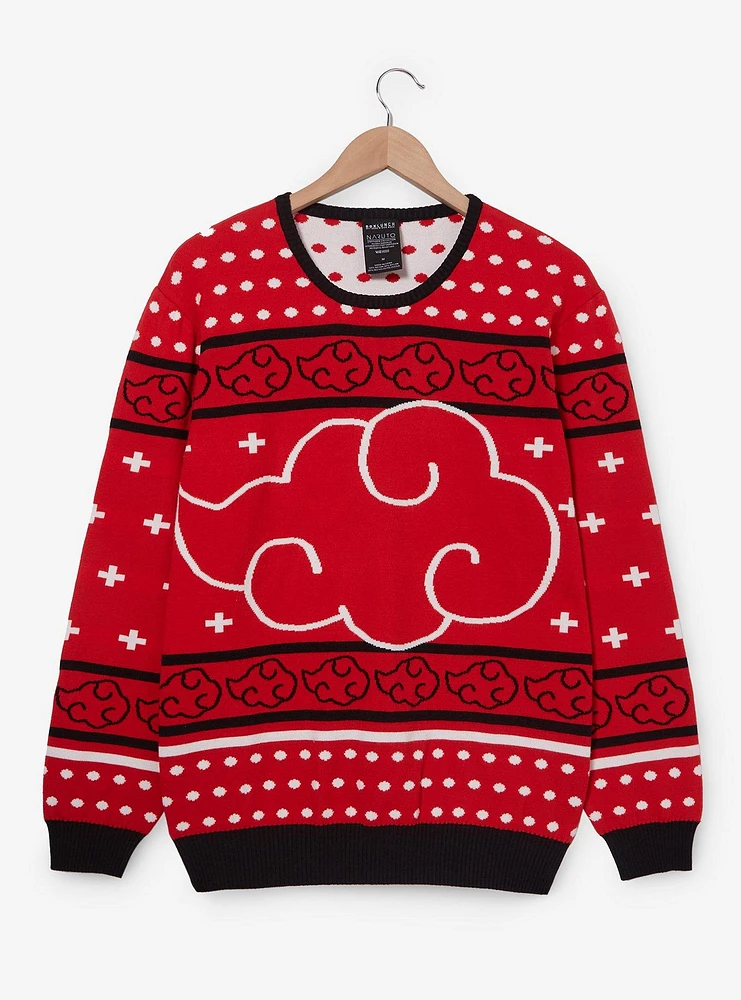 Naruto Shippuden Akatsuki Cloud Holiday Sweater — BoxLunch Exclusive