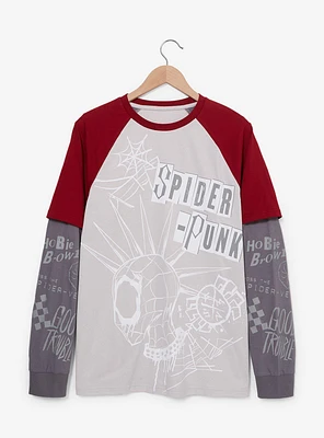 Marvel Spider-Man: Across the Spider-Verse Spider-Punk Layered Long Sleeve T-Shirt — BoxLunch Exclusive