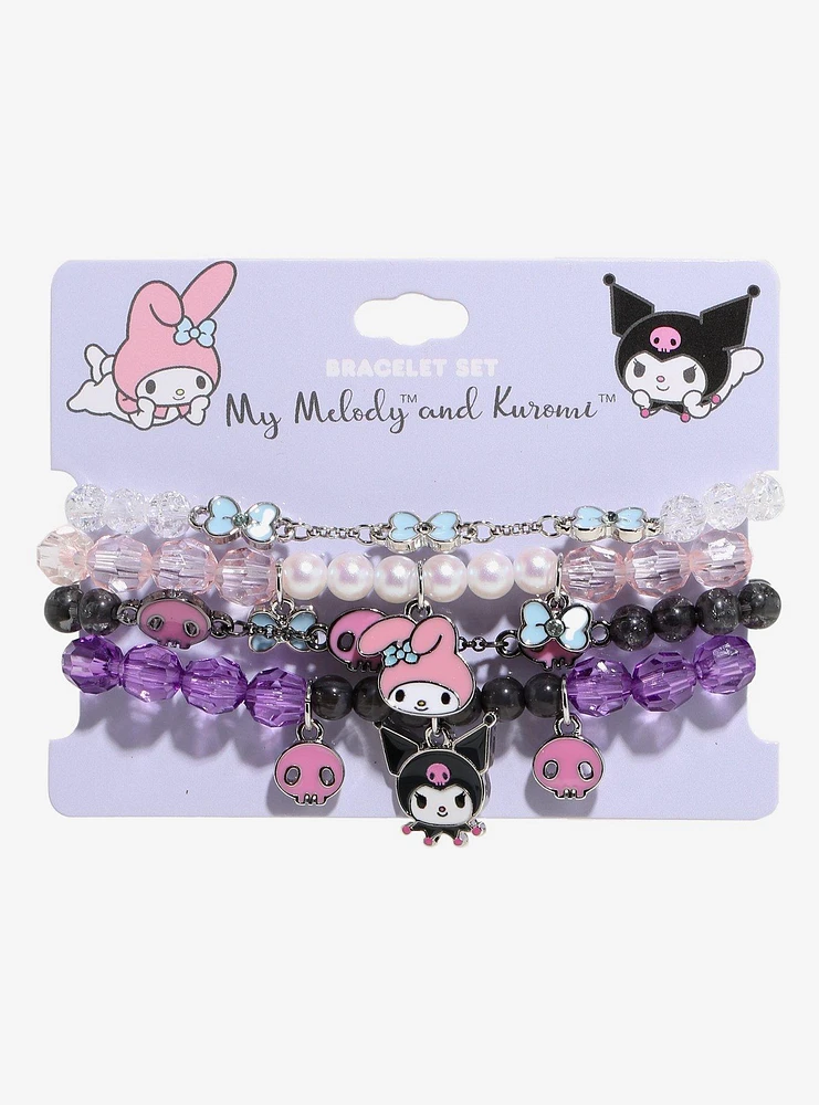 My Melody & Kuromi Beaded Bracelet Set