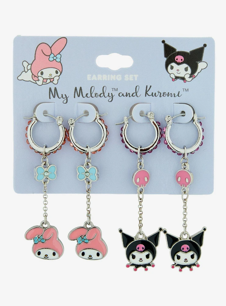 My Melody & Kuromi Bling Drop Earrings