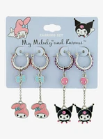 My Melody & Kuromi Bling Drop Earrings