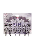 Kuromi Heart Bow Earring Set