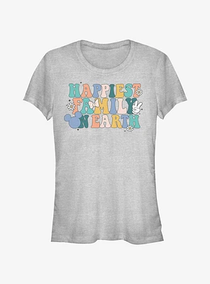 Disney Mickey Mouse Happiest Family On Earth Girls T-Shirt