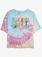 Disney Mickey Mouse Happiest Family On Earth Girls Tie-Dye Crop T-Shirt