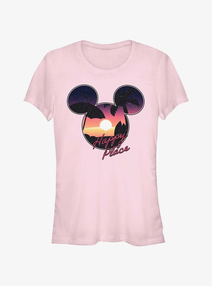 Disney Mickey Mouse Beach Happy Place Girls T-Shirt