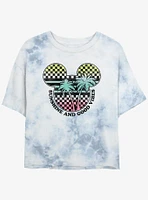 Disney Mickey Mouse Sunshine Good Vibes Girls Tie-Dye Crop T-Shirt