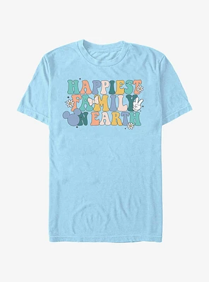 Disney Mickey Mouse Happiest Family On Earth T-Shirt