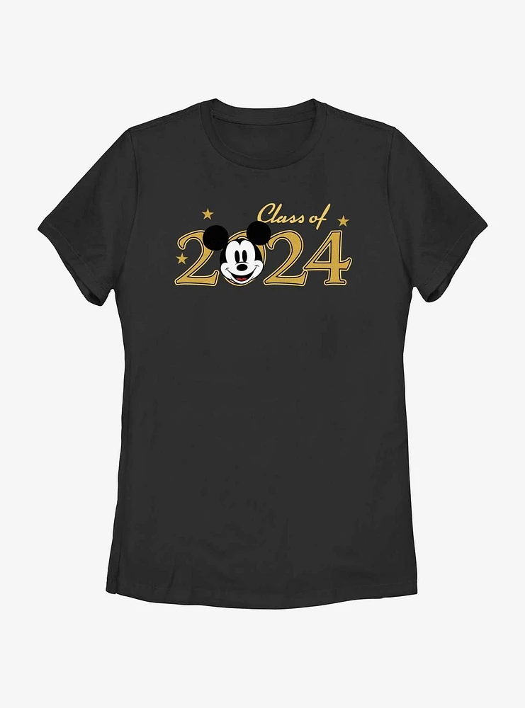 Disney Mickey Mouse Graduating Class Of 2024 Womens T-Shirt