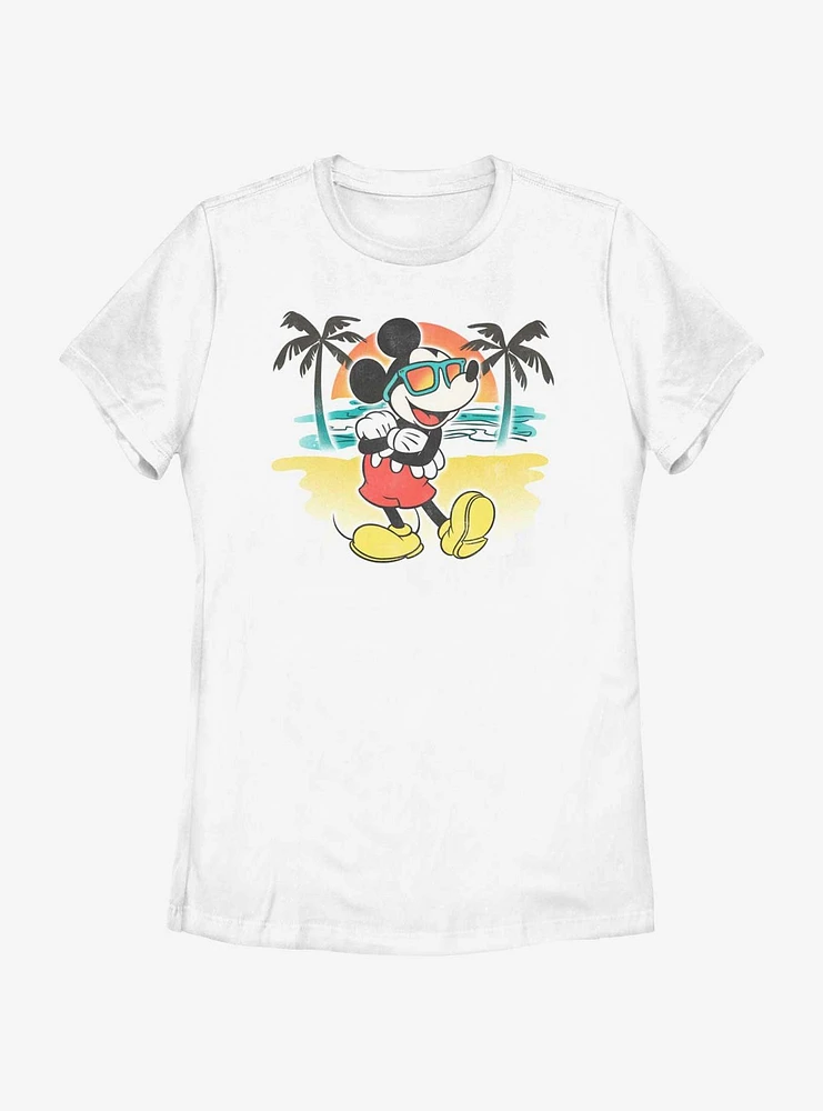 Disney Mickey Mouse Airbrushed Summer Womens T-Shirt