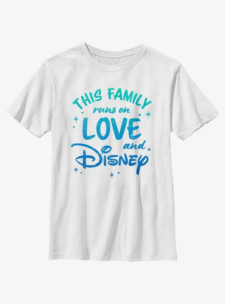 Disney This Family Runs On Love and Youth T-Shirt