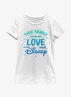 Disney This Family Runs On Love and Youth Girls T-Shirt