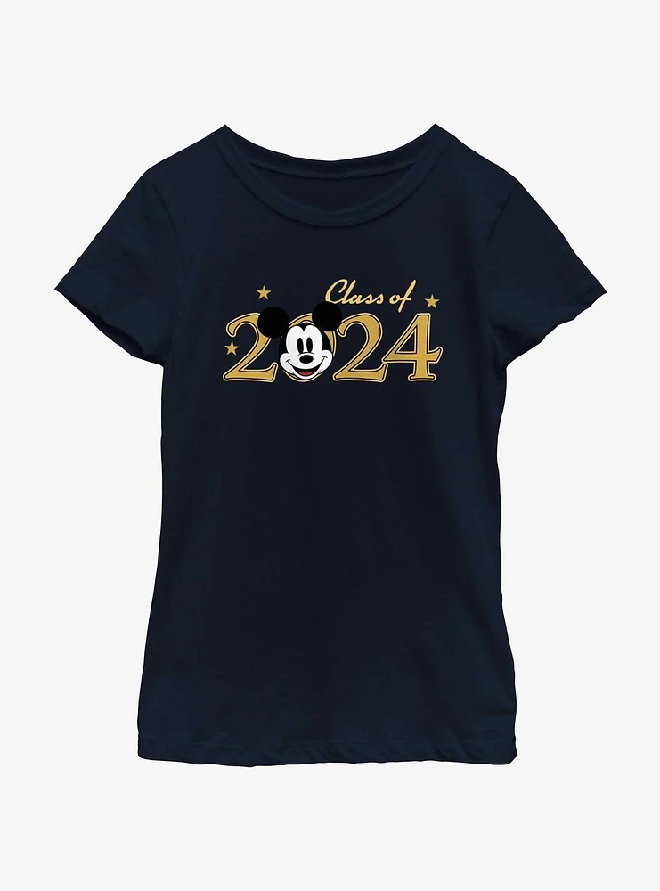 Disney Mickey Mouse Graduating Class Of 2024 Youth Girls T-Shirt