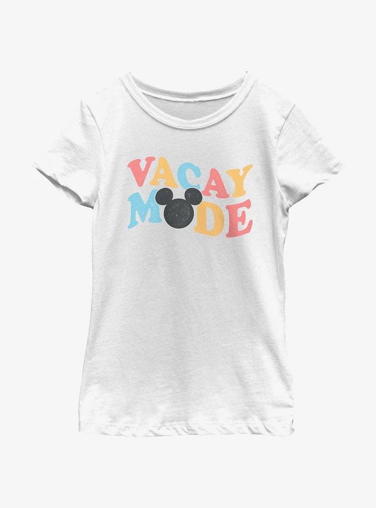 Disney Mickey Mouse Groovy Vacay Mode Youth Girls T-Shirt