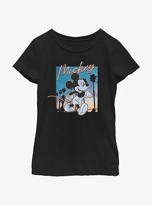 Disney Mickey Mouse Sunset Youth Girls T-Shirt