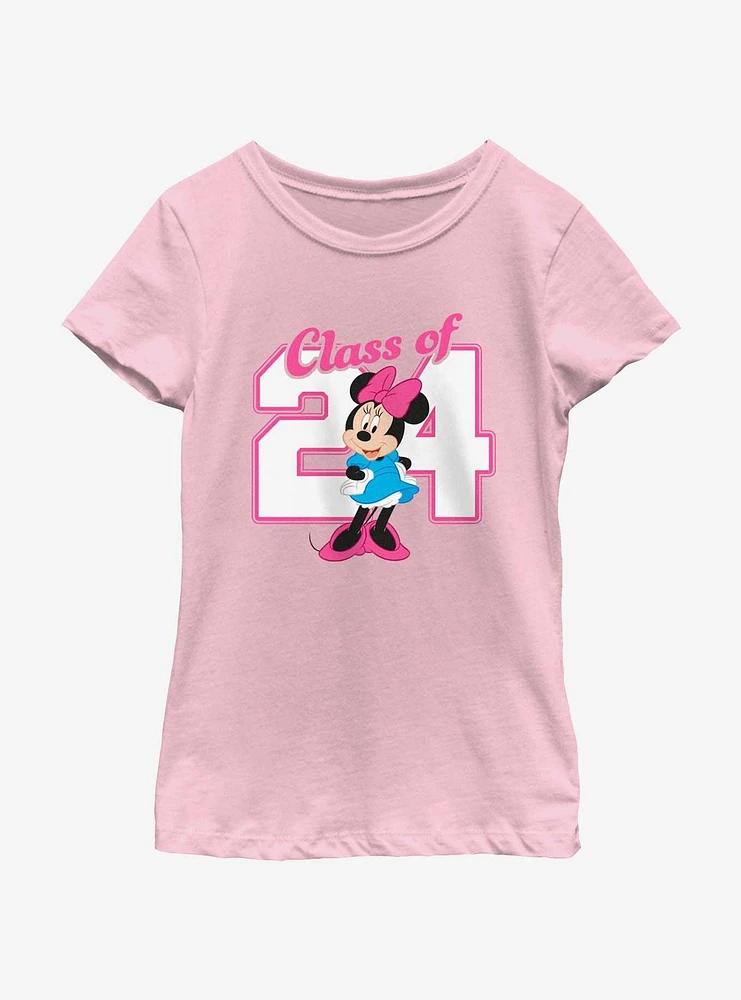 Disney Minnie Mouse Graduating Class Of 2024 Youth Girls T-Shirt