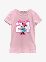 Disney Minnie Mouse Graduating Class Of 2024 Youth Girls T-Shirt