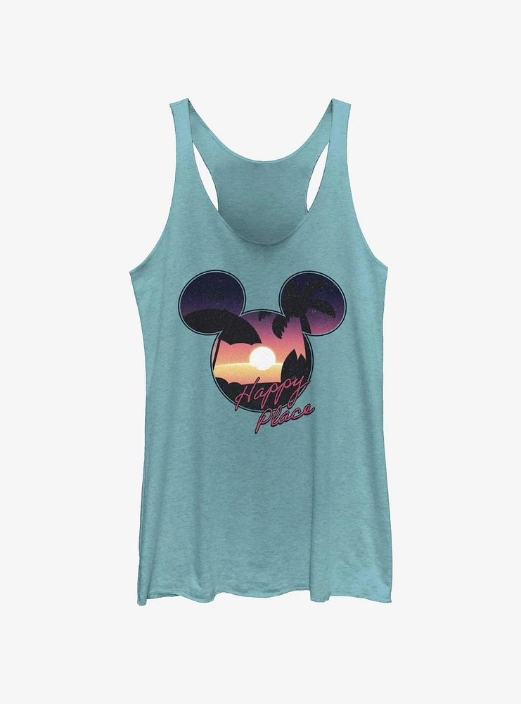 Disney Mickey Mouse Beach Happy Place Womens Tank Top